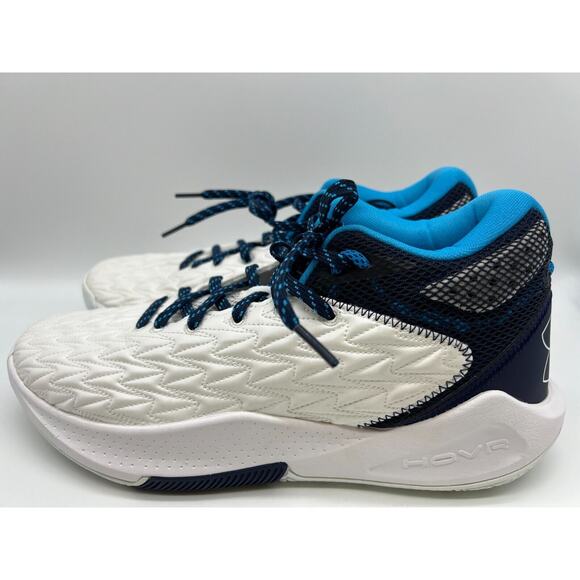 Under Armour HOVR Havoc 5 Team Basketball White/Navy Shoes 3024979-103 Size 10.5 main image 7